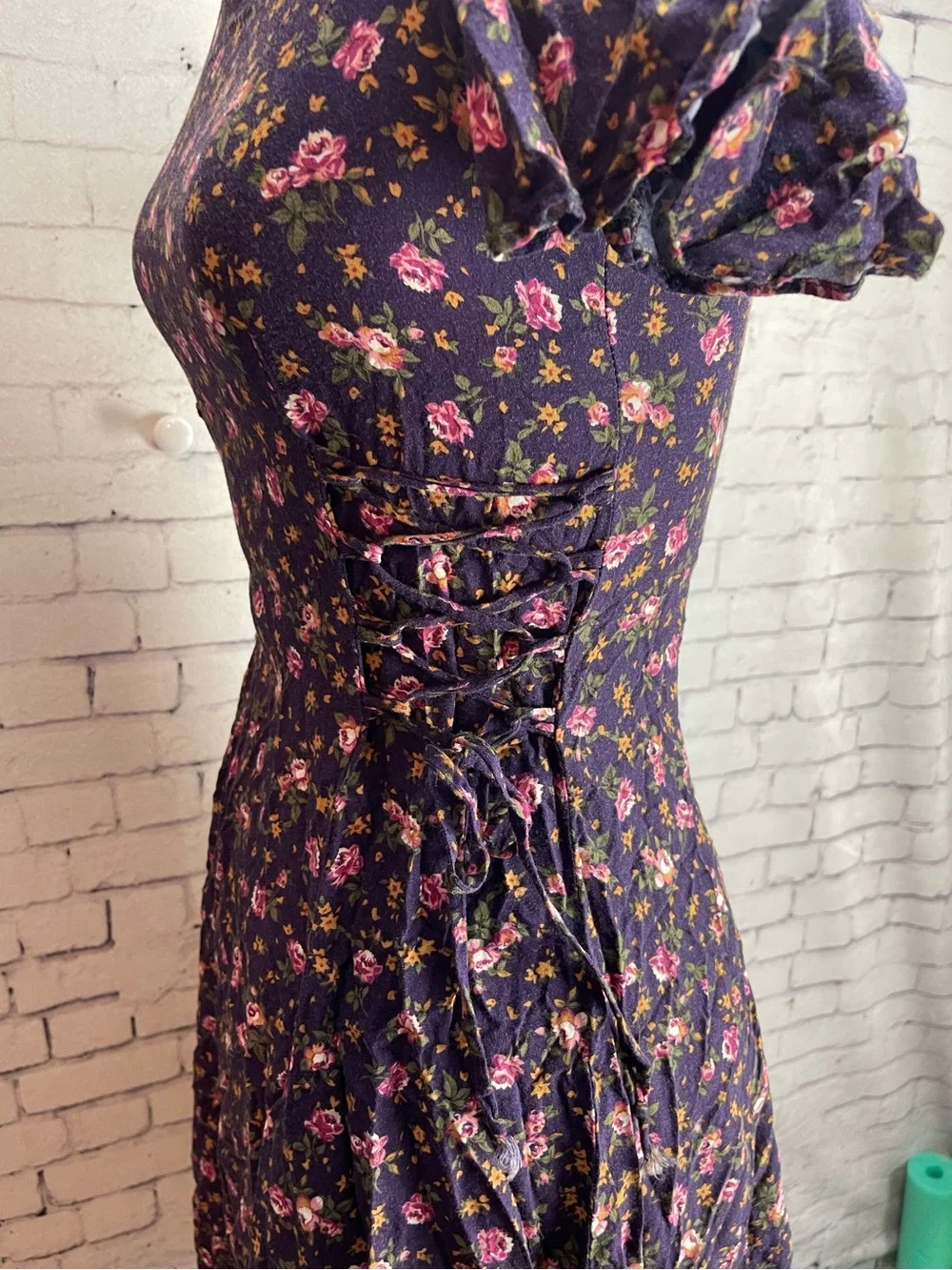Rampage vintage 1990’s Y2K midi dress floral print size 12